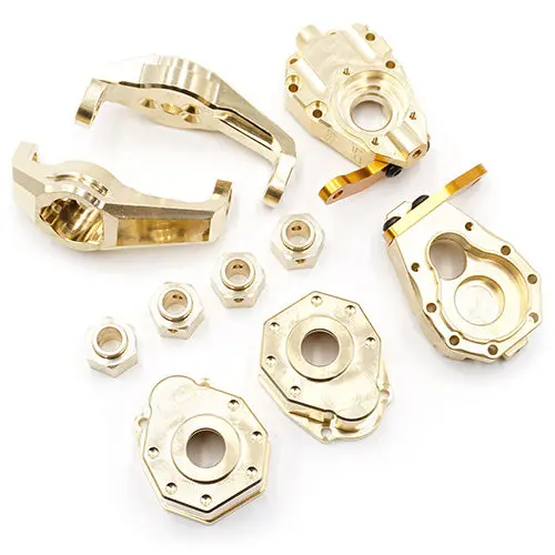 Yeah Racing Traxxas Trx-4 Brass Parts Set - Hubs Knuckles Hexes Portal Trx4-S01 1