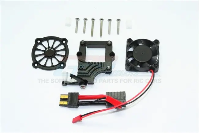 Gpm Racing Traxxas Trx-4 Black Aluminium Motor Cooling Fan W/ Easy Switch Trx4051fan-Bk 1
