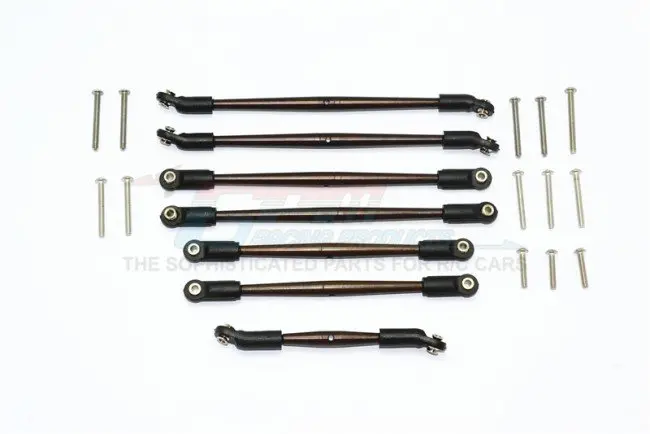Gpm Racing Traxxas Trx-4 Spring Steel 7Pc Suspension Link Set Trx4160st-Oc-Bebk 1