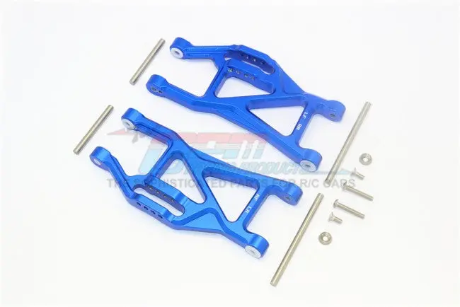 Gpm Racing Traxxas Maxx Blue Aluminum Lower Arm Suspension Arm Pair Txms055f/R-B 1
