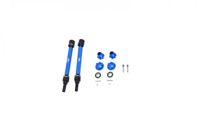 Gpm Racing Traxxas Maxx Widemaxx Blue Aluminum Cvd Driveshaft Set Txms143f/Rs-B 1