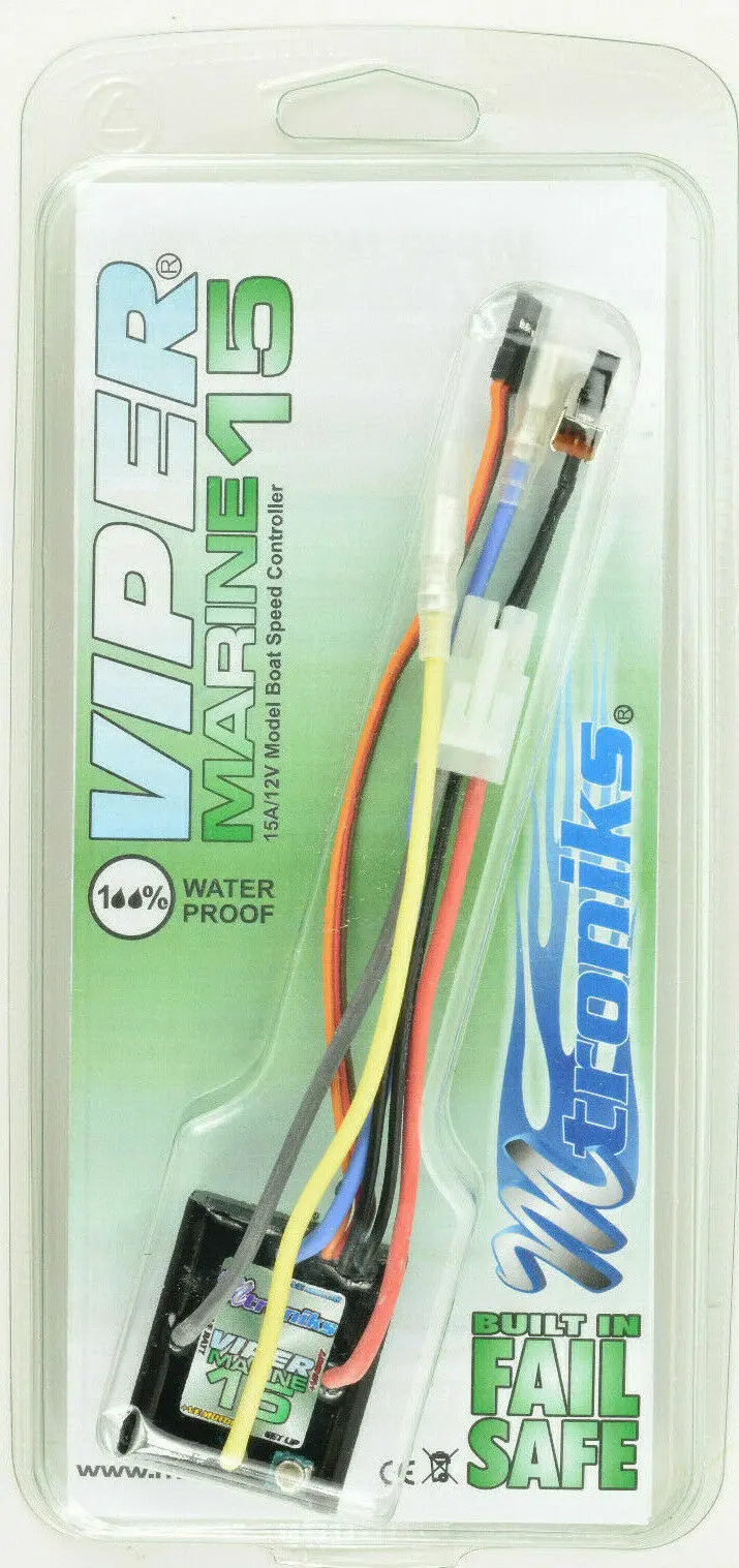 Mtroniks Viper Marine 15 Amp Waterproof Boat Esc Speed Control W/ Fail Safe 1