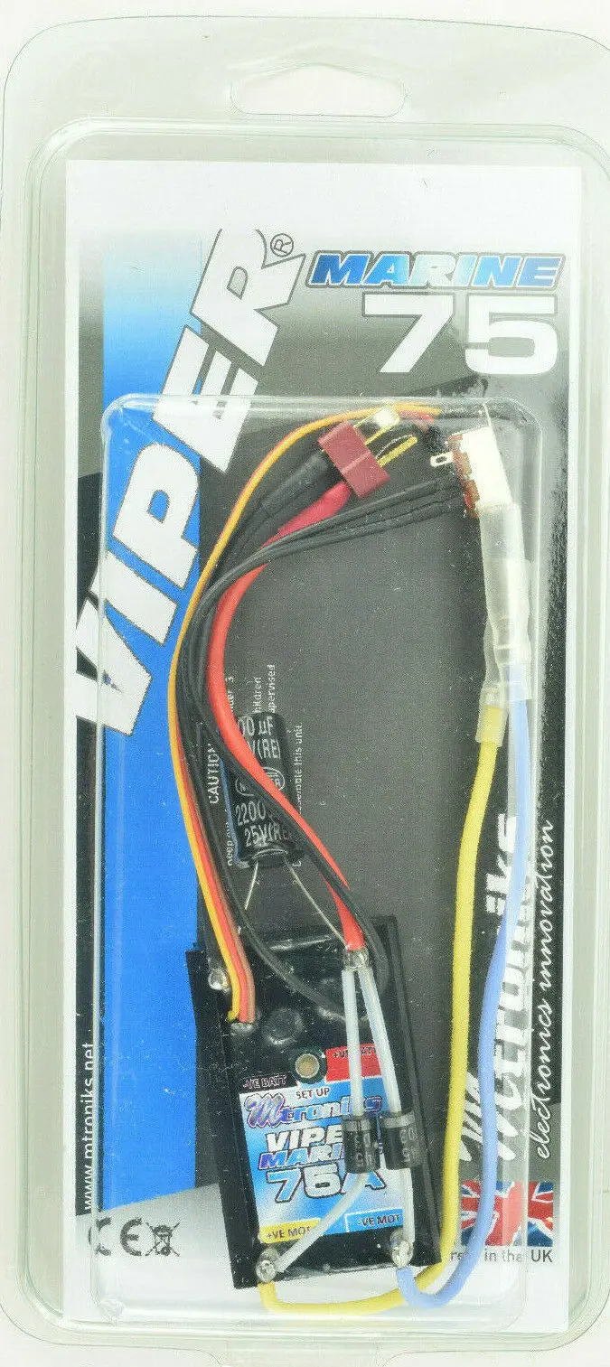 Mtroniks Viper Marine 75 Amp Waterproof Boat Esc Speed Control W/ Fail Safe 1