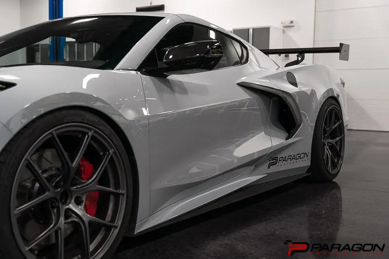 Verus Engineering Carbon Polyweave Side Splitter Kit - C8 Corvette 1