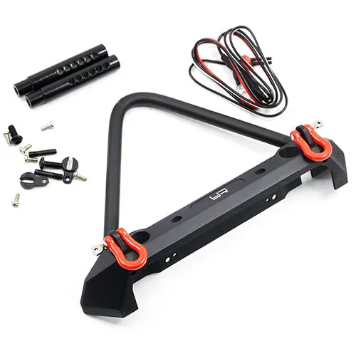 Yeah Racing Axial Scx10 / Traxxas Trx-4 Alloy Front Bumper W/ Led Lights Ya-0548 1