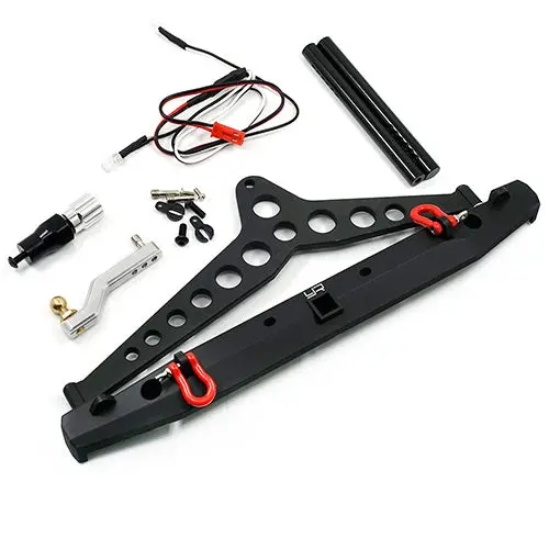 Yeah Racing Axial Scx10 / Traxxas Trx-4 Alloy Rear Bumper W/ Led Lights Ya-0549 1