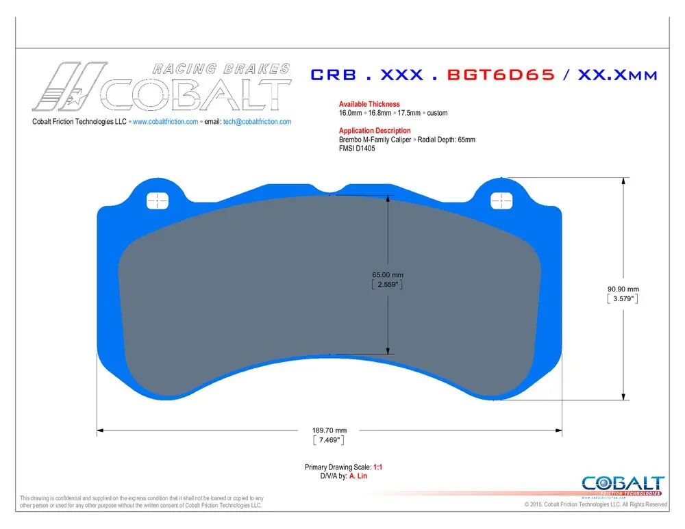 Cobalt Xr2 Front Pads 1405 1